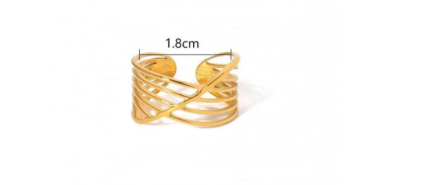 Casual Open Ring [304 Stainless Steel 18K Gold Plated]