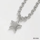 Nordic Style Star Heart Beaded Bracelets/Necklace [304 Stainless Steel,16K Gold Plated]