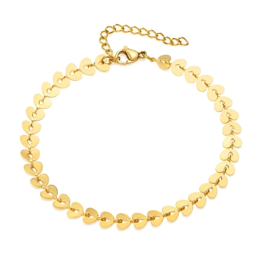 Foglie Anklet [201 in acciaio inossidabile, oro 18K placcato]