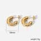 C Shape Zircon Ear Stigs [304 Rustfritt stål]