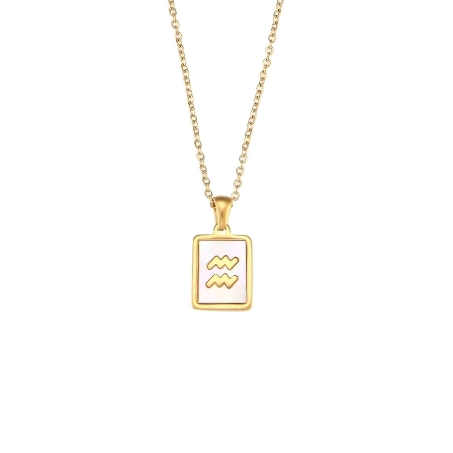 Collana a conchiglia costellazione [acciaio inossidabile 304, oro 18K placcato]