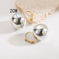 Round Heart Shape Mixed materials Drop Earrings [304 Stainless Steel]