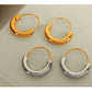 Semicircle Hoop Earrings [304 Stainless Steel,18K Gold Plated]