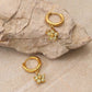 Flower Rhinestones Drop Earrings [304 Stainless Steel,18K Gold Plated]