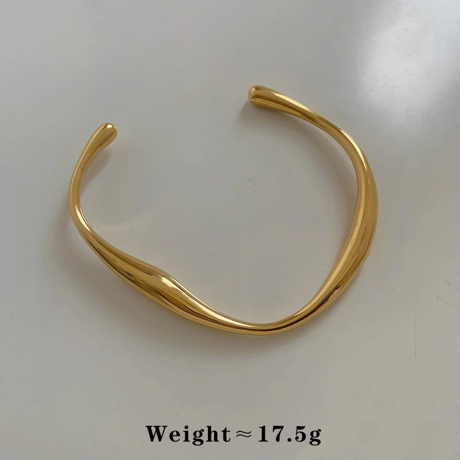 Tenniskæde Bangle armbånd/halskæde [304 rustfrit stål, 16k guldbelagt]