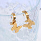 Luxuriosus Butterfly Pendientes [304 acero inoxidable, 18k dorado chapado]