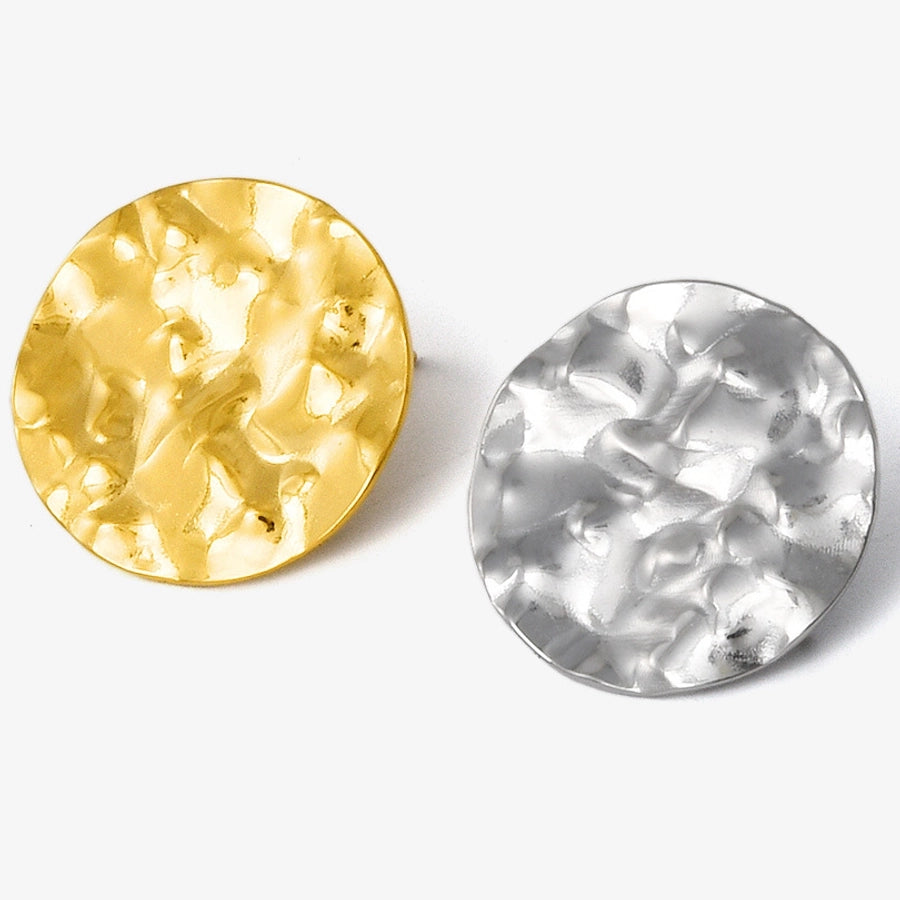 Flat Round Earrings [304 Stainless Steel]