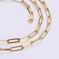 Link Chain Necklace [304 Stainless Steel,18K Gold Plated]