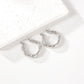 Rhinestone Hoop Earrings [316 Stainless Steel,18K Gold Plated]