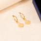 Heart/Rhombus/Round Drop Earrings [304 Stainless Steel,18K Gold Plated]