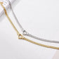 Hollow Heart Choker Necklace [304 Stainless Steel,18K Gold Plated]