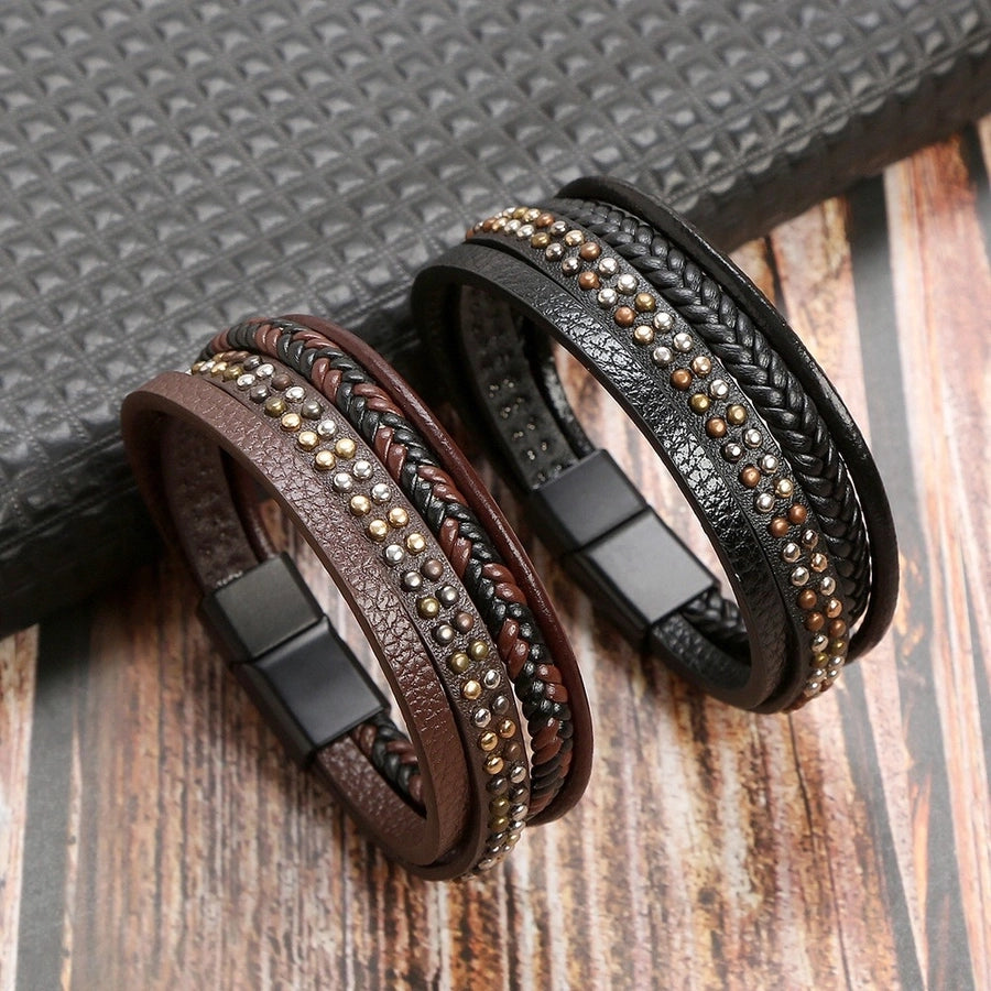 Multi Layer Bracelet[304 Stainless Steel Pu Leather]