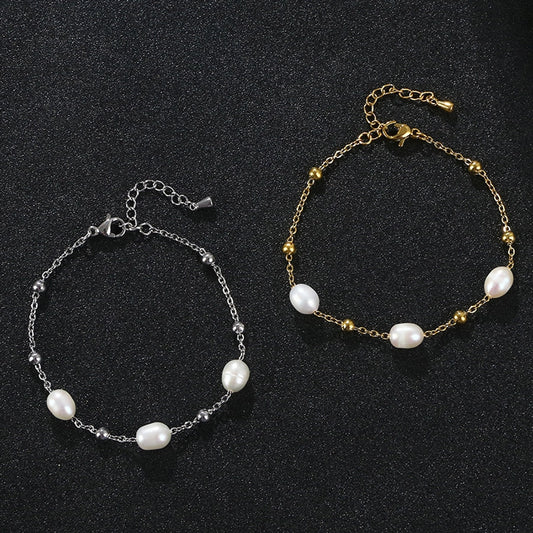 Bracciale di gocce di perle d'acqua [acciaio inossidabile]