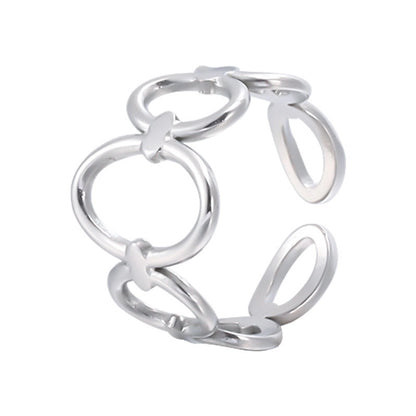 Hollow Circle Open Ring [Stainless Steel]