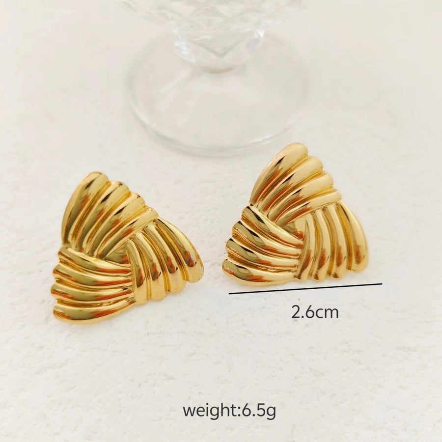 Mix Designs Earrings [304 Stainless Steel,18K Gold Plated]