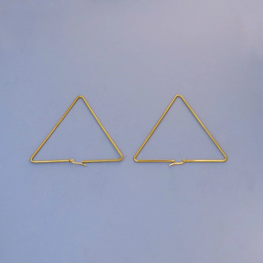 Thin Hoop Earrings [304 Stainless Steel,18K Gold Plated]