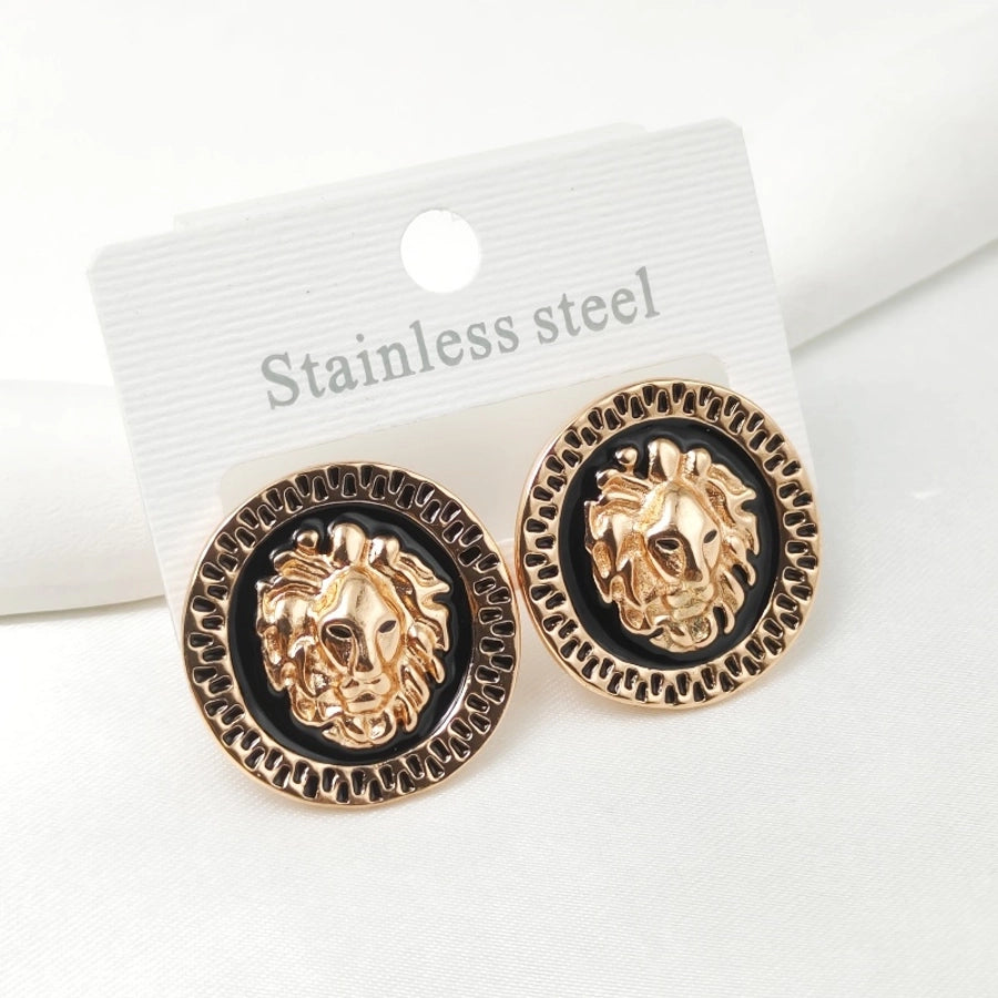 Lion Earrings [304 Stainless Steel]