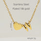 Letter Heart Shape Pendant Necklace [304 Stainless Steel,18K Gold Plated]