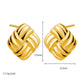 Mix Designs Earrings [Stainless Steel,18K Gold Plated]