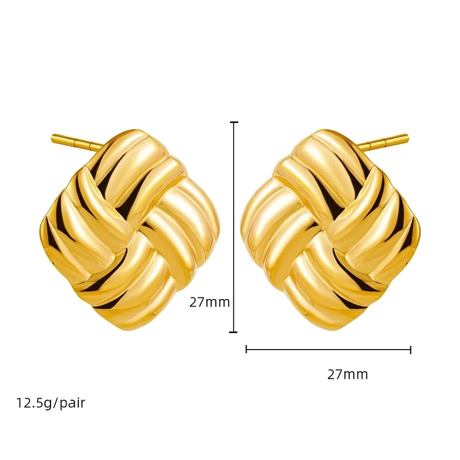 Mix Designs Earrings [Stainless Steel,18K Gold Plated]