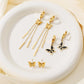 Butterfly Tassel Drop Earrings [304 Stainless Steel]