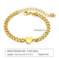 Heart Curb Chain Bracelet [201 Stainless Steel]