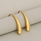 Hook Earrings [304 Stainless Steel,18K Gold Plated]