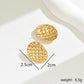 Retro Round Earrings [201 Stainless Steel, 18K Gold Plated]