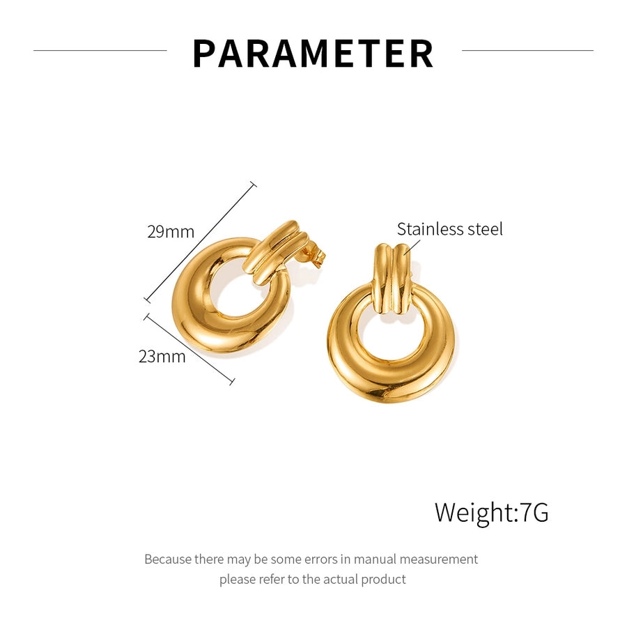 Geometric Earrings [304 Stainless Steel,18K Gold Plated]