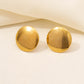 Flat Round Earrings [304 Stainless Steel,18K Gold Plated]