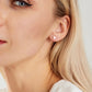 Small Colored Heart Stud Earrings [201 Stainless Steel, 18K Gold Plated]