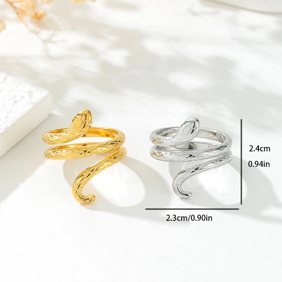 Snake Ring [304 Stainless Steel, 18K Gold Plated]