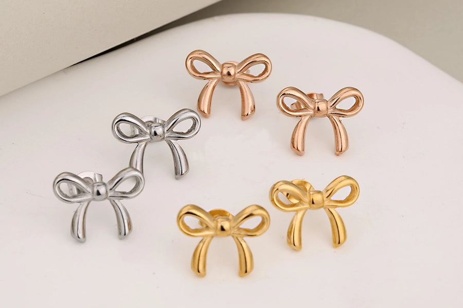 Bow Knot Earrings [304 Stainless Steel]