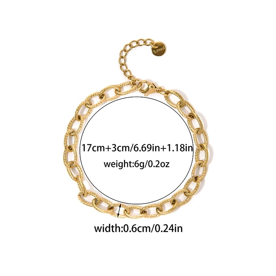 Chain Bracelets [304 Stainless Steel,14K Gold Plated]