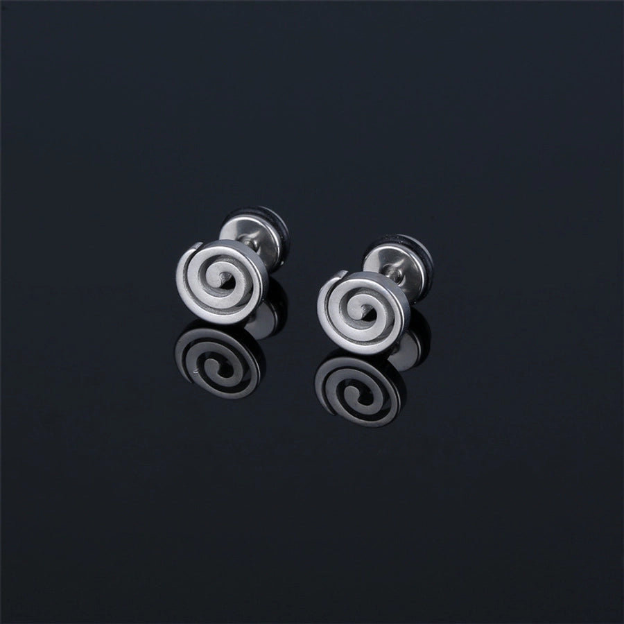 Spiral Stud Earrings [Stainless Steel]