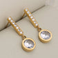 Shiny Round Plating Earrings [304 Stainless Steel,18K Gold Plated]