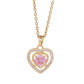 Heart Shape Zircon Pendant Necklace Necklace [304 Stainless Steel,Copper]