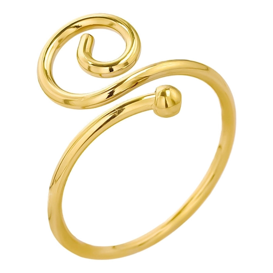 Swirl Ring [304 Stainless Steel, 18K Gold Plated]