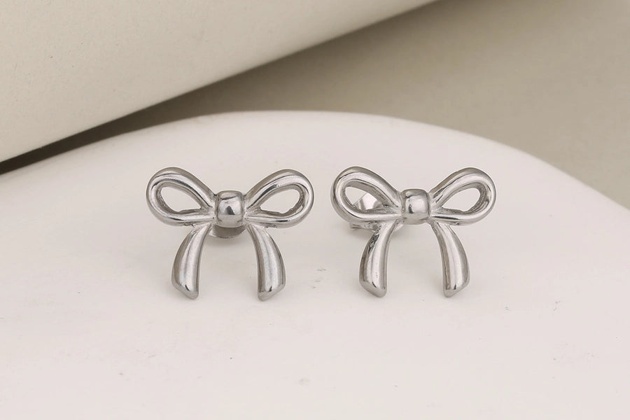 Bow Knot Earrings [304 Stainless Steel]