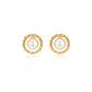 Round Artificial Pearls Ear Studs [304 Stainless Steel,18K Gold Plated]