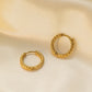 Starry Hoop Earrings [Stainless Steel, 18K Gold Plated]