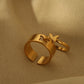 Butterfly Set Ring [304 Stainless Steel, 18K Gold Plated]