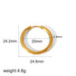 1 Piece Small Hoop Earrings [304 Stainless Steel, 18K Gold Plated]