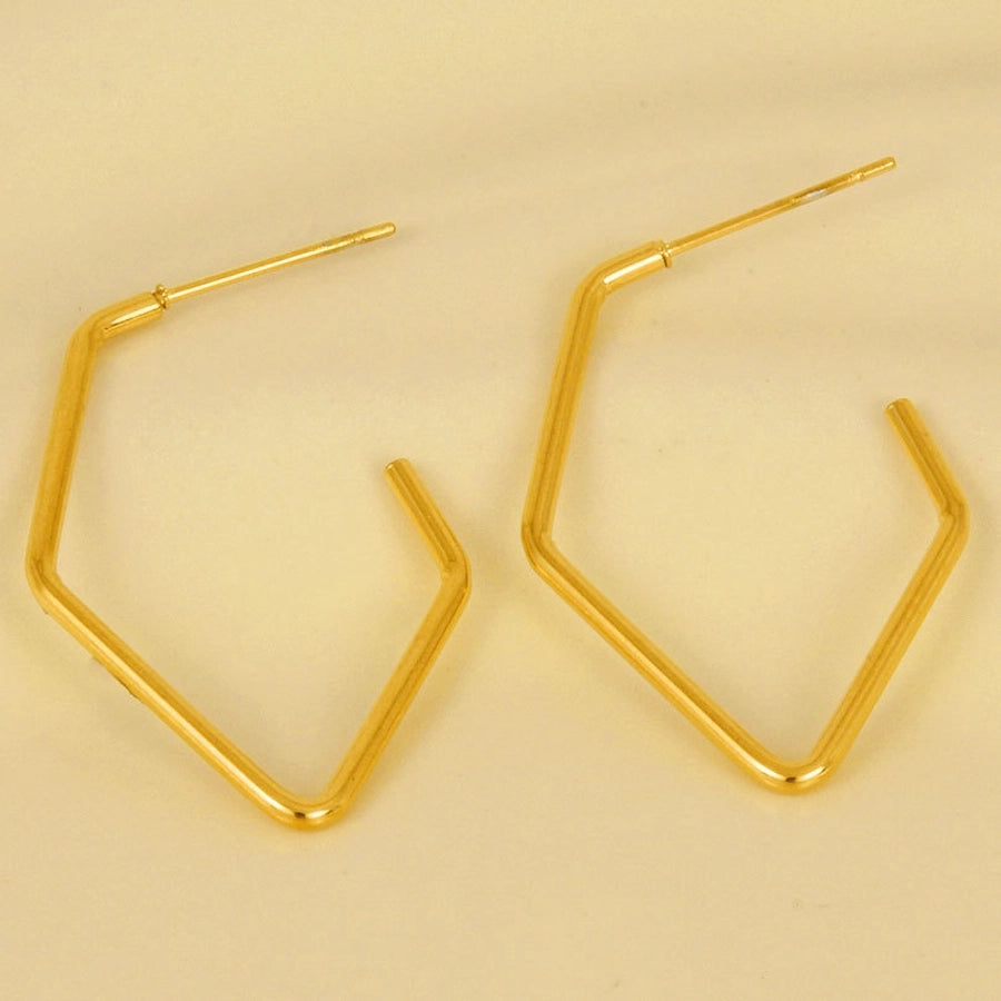 Irregular Rhombus Earrings [304 Stainless Steel]