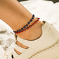 Casual Eye Resin Beaded Anklet [304 Stainless Steel]