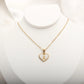 Letter Shell Heart Pendant Necklace [304 Stainless Steel,18K Gold Plated]