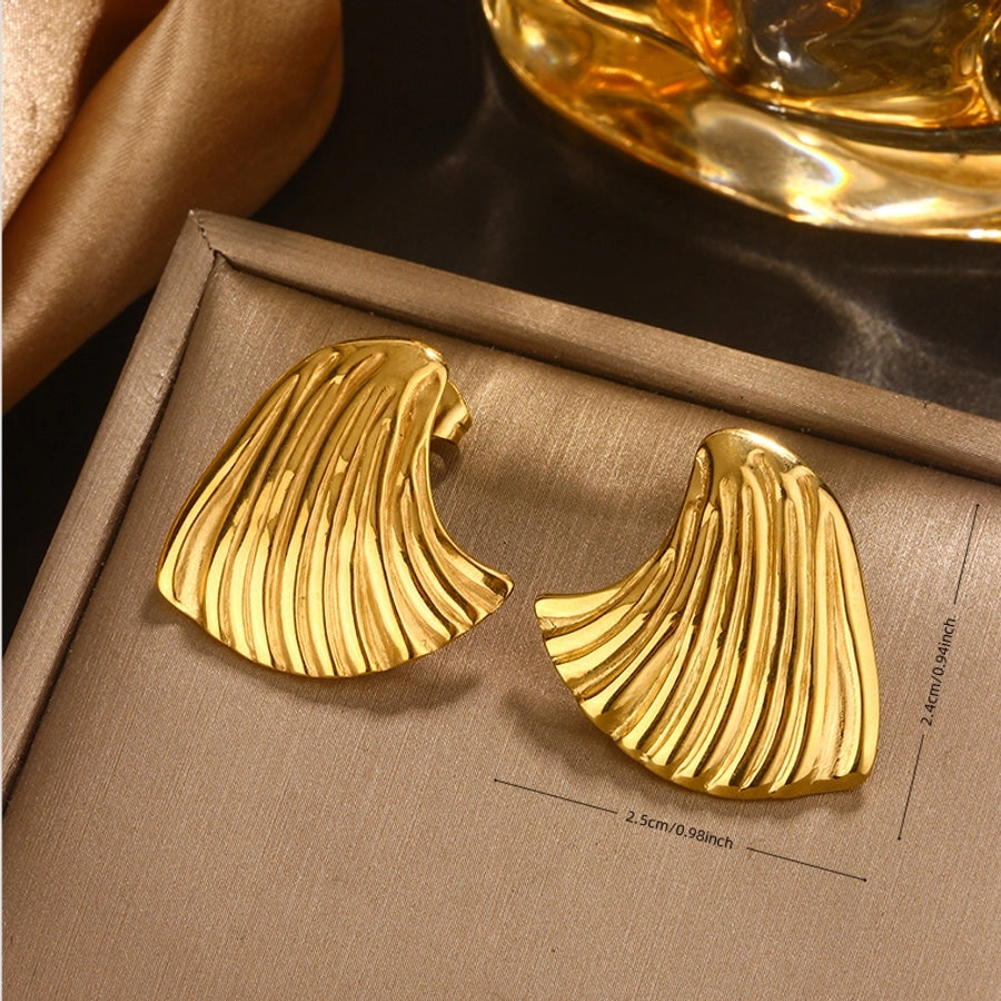 Mix Designs Earrings [304 Stainless Steel,18K Gold Plated]