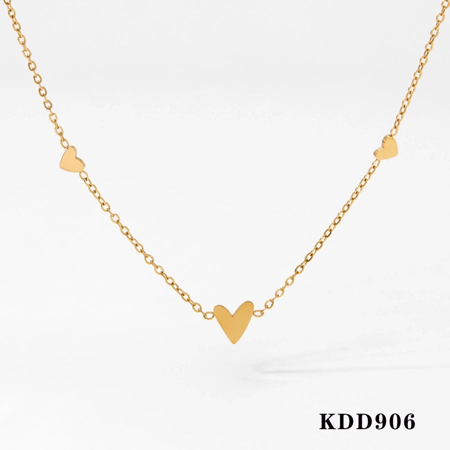 Heart Shape Bracelet/Anklet/Necklace [304,316 Stainless Steel,16K Gold Plated]