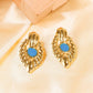 Vintage Enamel Earrings [304 Stainless Steel,18K Gold Plated]