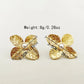 Mix Flower Earrings [304 Stainless Steel,14K Gold Plated]